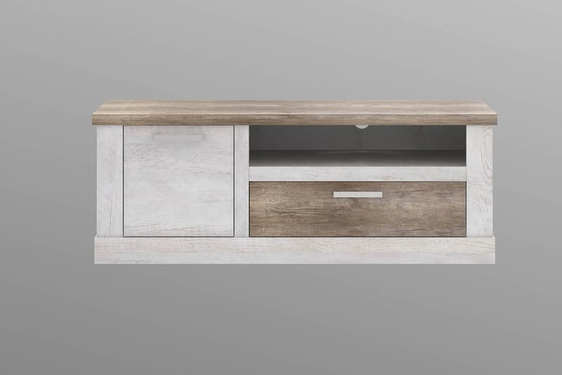 TV-Bänk Breage 140 cm - Brun|Vit - Möbler - TV- & Mediamöbler - TV bänk & mediabänk