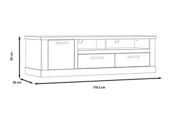 TV-Bänk Breage 179 cm - Brun|Vit - Möbler - TV- & Mediamöbler - TV bänk & mediabänk
