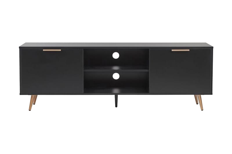 TV-bänk Cabazon 166x40 cm - Svart - Möbler - TV- & Mediamöbler - TV bänk & mediabänk