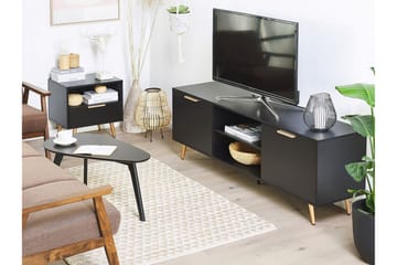 TV-bänk Cabazon 166x40 cm - Svart - Möbler - TV- & Mediamöbler - TV bänk & mediabänk