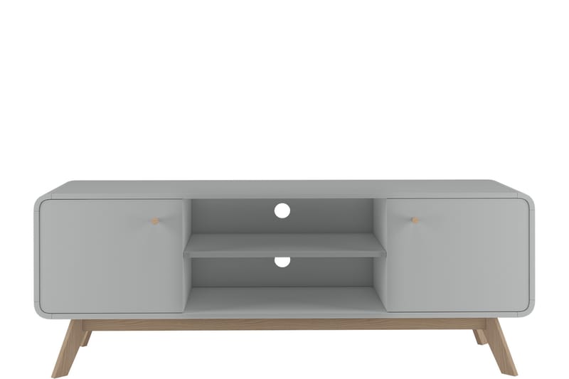 Tv-bänk Caitlyn 140 cm - Grå - Möbler - TV- & Mediamöbler - TV bänk & mediabänk
