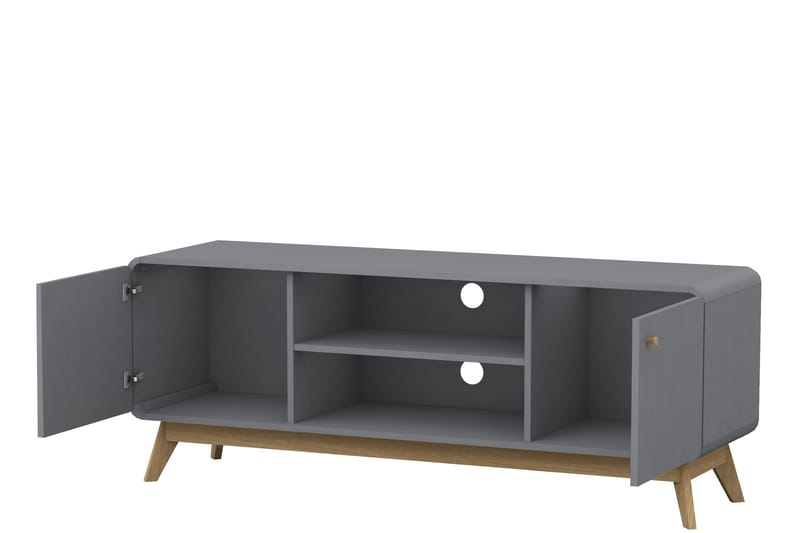 Tv-bänk Caitlyn 140 cm - Grå - Möbler - TV- & Mediamöbler - TV bänk & mediabänk