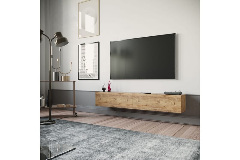 Tv-bänk Calrin 180 cm - Natur - TV bänk & mediabänk