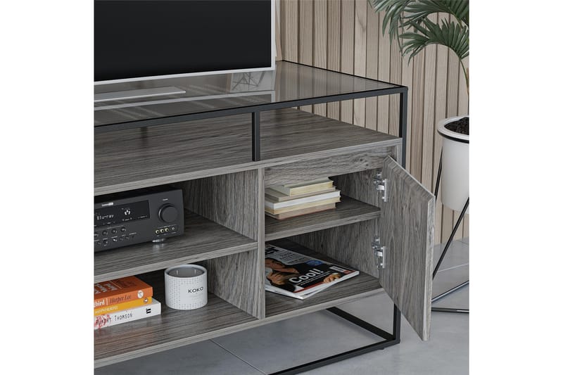 Tv-bänk Camley 136,6x49,8 cm Grå - Dorel Home - Möbler - TV- & Mediamöbler - TV bänk & mediabänk