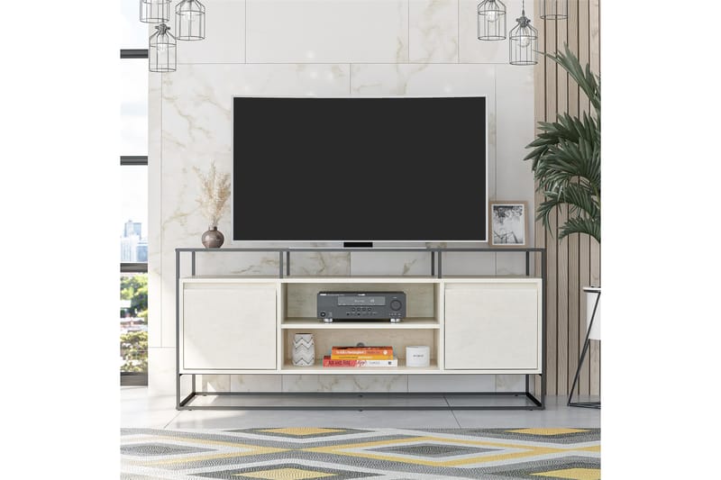 Tv-bänk Camley 136,6x49,8 cm Vit - Dorel Home - Möbler - TV- & Mediamöbler - TV bänk & mediabänk