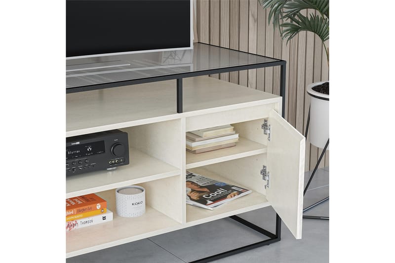 Tv-bänk Camley 136,6x49,8 cm Vit - Dorel Home - Möbler - TV- & Mediamöbler - TV bänk & mediabänk