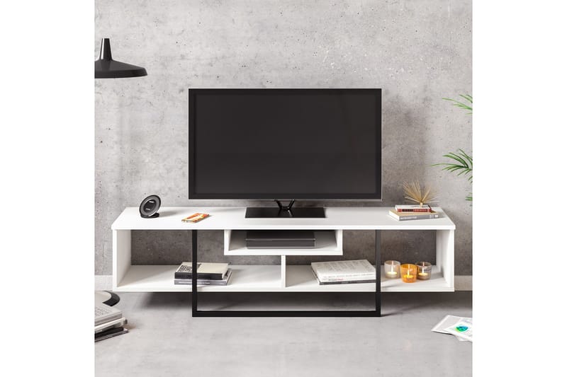 TV-Bänk Chintala 149 cm - Vit|Svart - Möbler - TV- & Mediamöbler - TV bänk & mediabänk