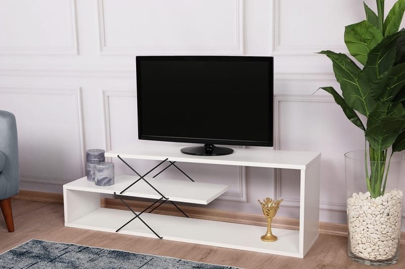 Tv-bänk Chyenne 120 cm - Vit - TV bänk & mediabänk
