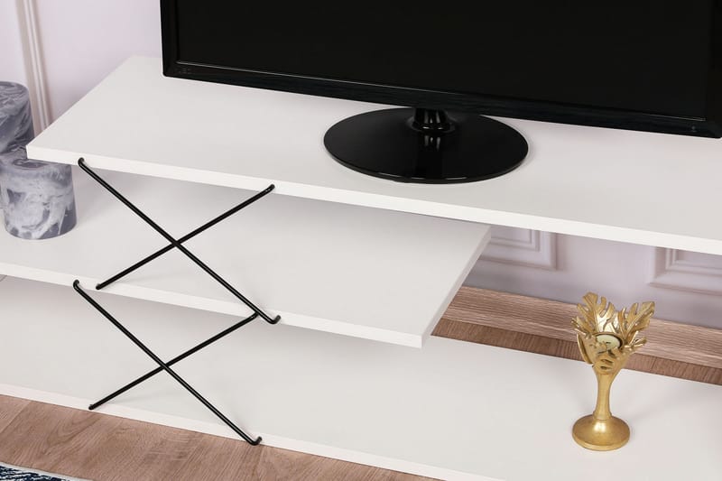 Tv-bänk Chyenne 120 cm - Vit - TV bänk & mediabänk