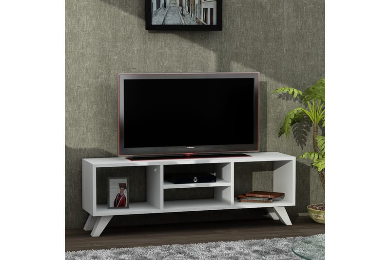 Tv-bänk Ciera 125 cm - Vit - TV bänk & mediabänk