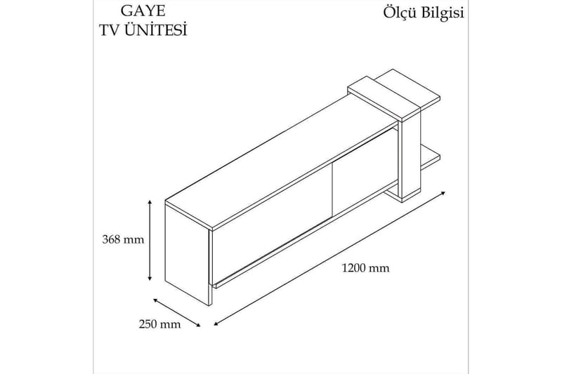 TV-Bänk Cierpial 120 cm - Valnöt|Grå - Möbler - TV- & Mediamöbler - TV bänk & mediabänk