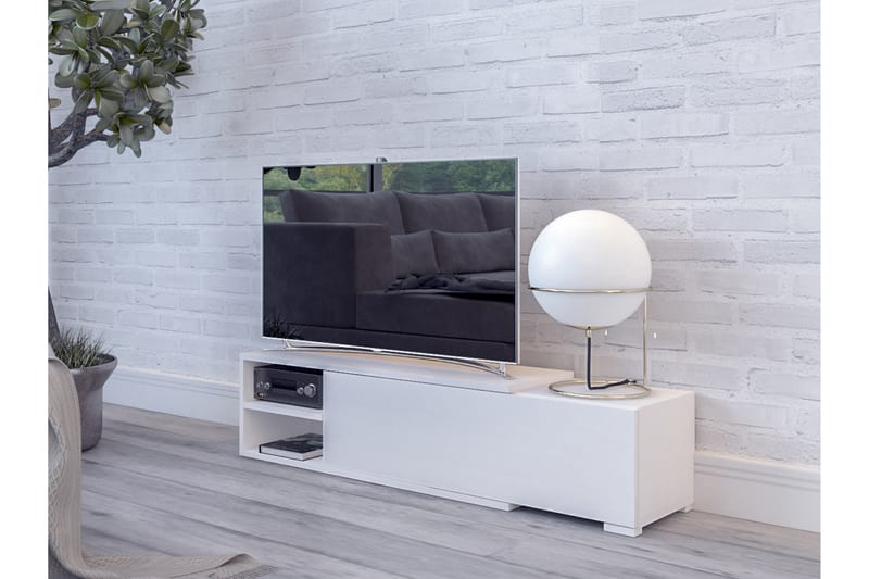 TV-bänk Cliff 180 cm - Vit - Möbler - TV- & Mediamöbler - TV bänk & mediabänk
