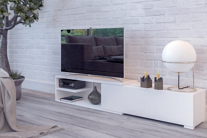 TV-bänk Cliff 180 cm - Vit - Möbler - TV- & Mediamöbler - TV bänk & mediabänk