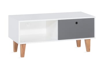 TV-bänk Concept Vit/Natur - Vit/Mörkgrå/Trä/natur - Möbler - TV- & Mediamöbler - TV bänk & mediabänk