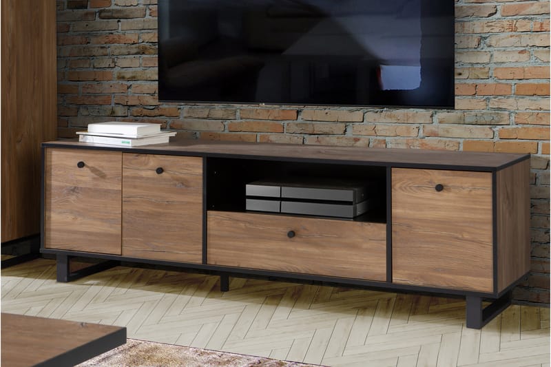 Tv-bänk Coppin 180 cm - Brun/Svart - Möbler - TV- & Mediamöbler - TV bänk & mediabänk