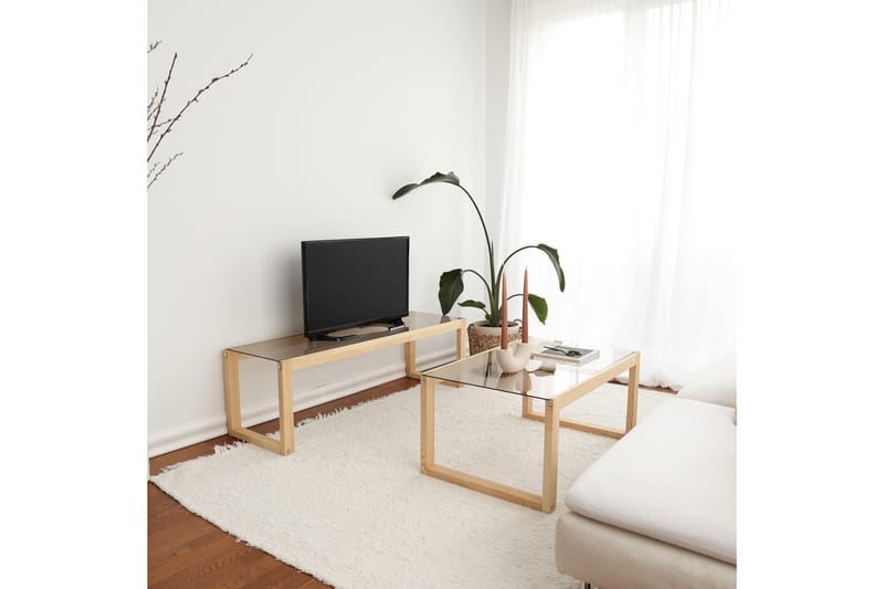 Tv-bänk Crebb 130 cm - Natur - TV bänk & mediabänk