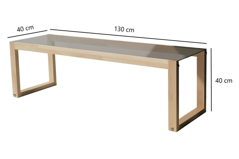 Tv-bänk Crebb 130 cm - Natur - TV bänk & mediabänk