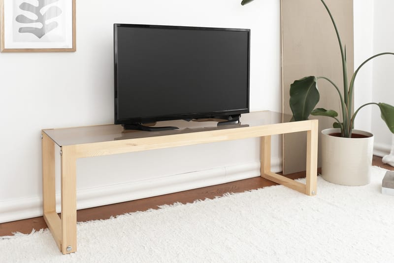 Tv-bänk Crebb 130 cm - Natur - TV bänk & mediabänk
