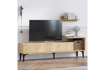 Tv-bänk Cucuy 180 cm - Natur/Vit - Möbler - TV- & Mediamöbler - TV bänk & mediabänk