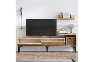 Tv-bänk Cucuy 180 cm - Natur/Vit - Möbler - TV- & Mediamöbler - TV bänk & mediabänk