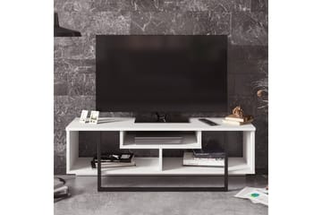 TV-Bänk Cyrine 119 cm - Vit|Svart - Möbler - TV- & Mediamöbler - TV bänk & mediabänk