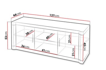 TV-bänk Dallas 137x44x53 cm - Beige/Grå - Möbler - TV- & Mediamöbler - TV bänk & mediabänk