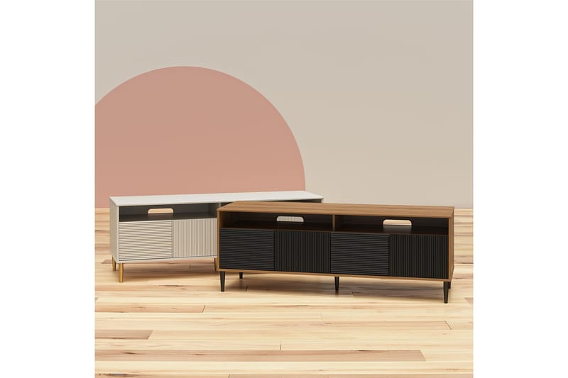 Tv-bänk Daphne 158,5x50 cm Vit - Dorel Home - Möbler - TV- & Mediamöbler - TV bänk & mediabänk