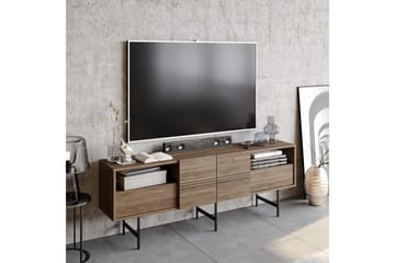 Tv-bänk Derine 180 cm - Mörkbrun/Svart - Möbler - TV- & Mediamöbler - TV bänk & mediabänk