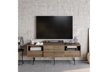 Tv-bänk Derine 180 cm - Mörkbrun/Svart - Möbler - TV- & Mediamöbler - TV bänk & mediabänk