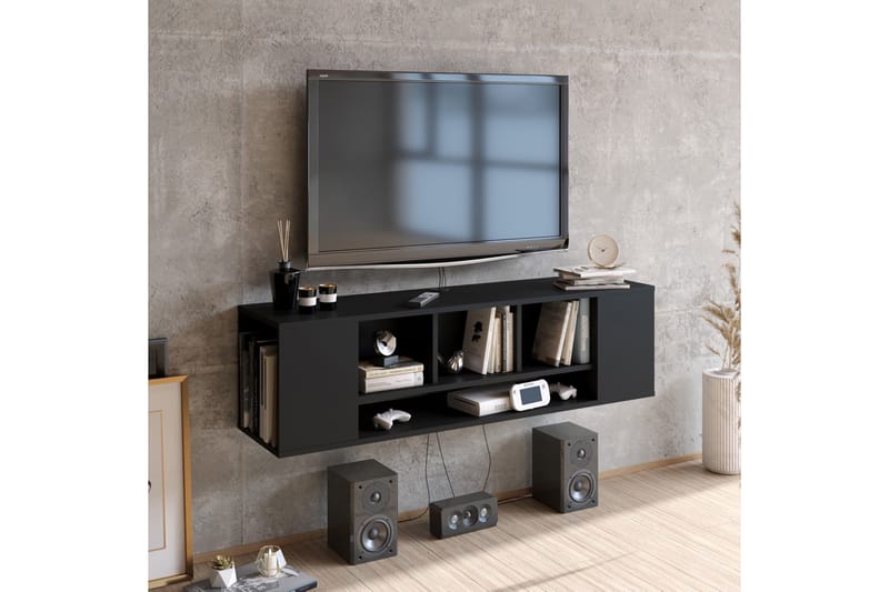 TV-bänk Dimbo 135 cm - Svart - Möbler - TV- & Mediamöbler - TV bänk & mediabänk