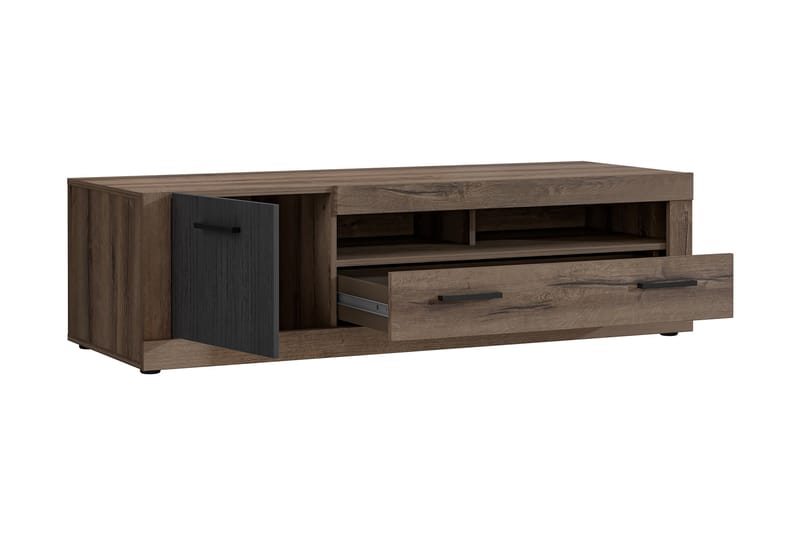 Tv-bänk Dimitritov 143 cm - Brun - Möbler - TV- & Mediamöbler - TV bänk & mediabänk