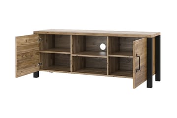 TV-bänk Dingelvik 147 cm - Svart|Trä|Natur - Möbler - TV- & Mediamöbler - TV bänk & mediabänk