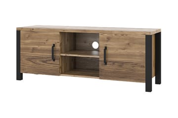 TV-bänk Dingelvik 147 cm - Svart|Trä|Natur - Möbler - TV- & Mediamöbler - TV bänk & mediabänk