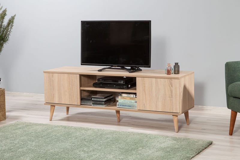 Tv-bänk Dirk 140 cm - Ljusbrun - Möbler - TV- & Mediamöbler - TV bänk & mediabänk
