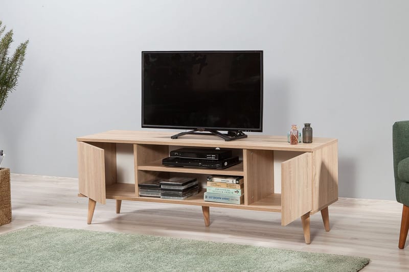 Tv-bänk Dirk 140 cm - Ljusbrun - Möbler - TV- & Mediamöbler - TV bänk & mediabänk