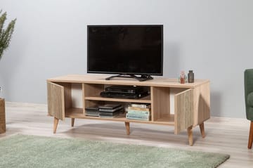 Tv-bänk Dirk 140 cm Panel - Brun - Möbler - TV- & Mediamöbler - TV bänk & mediabänk
