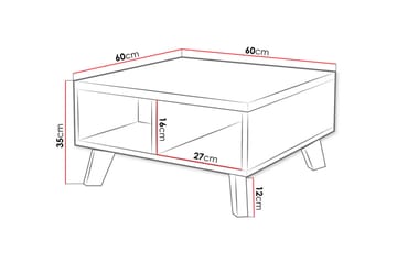 TV-bänk Dudley 60 cm - Vit/Ek - Möbler - TV- & Mediamöbler - TV bänk & mediabänk