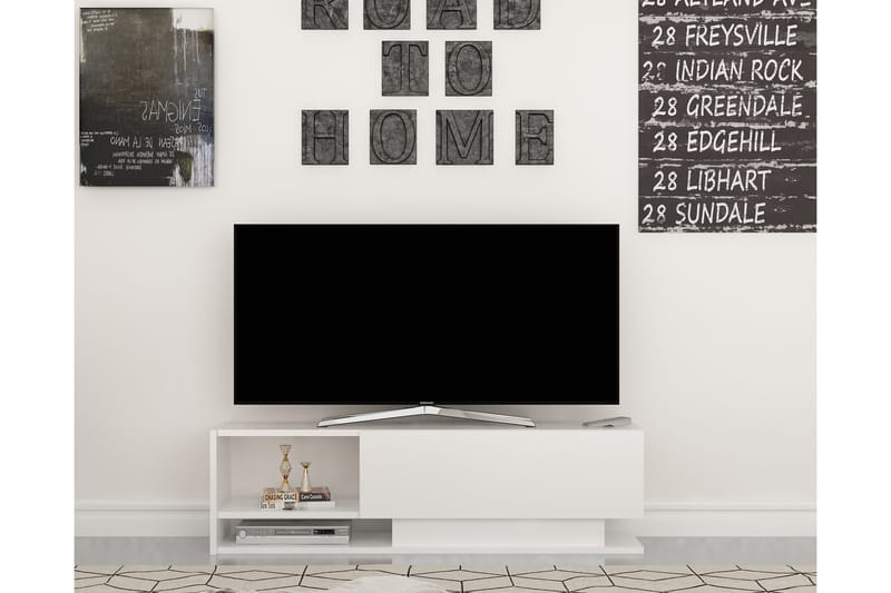 TV-Bänk Dumö 120 cm - Vit - Möbler - TV- & Mediamöbler - TV bänk & mediabänk