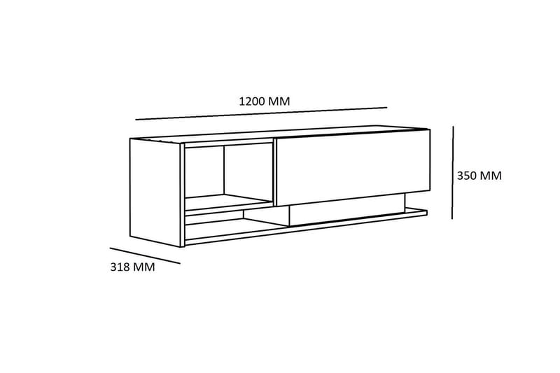 TV-Bänk Dumö 120 cm - Vit - Möbler - TV- & Mediamöbler - TV bänk & mediabänk