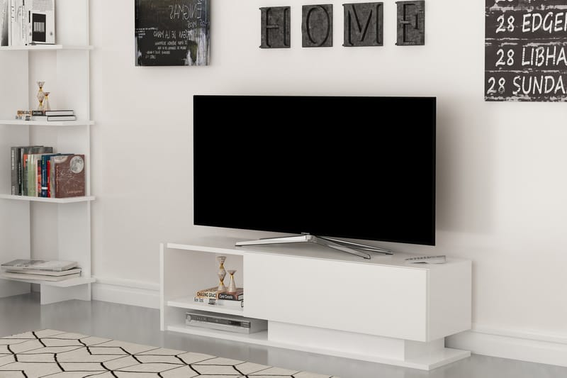 TV-Bänk Dumö 120 cm - Vit - Möbler - TV- & Mediamöbler - TV bänk & mediabänk