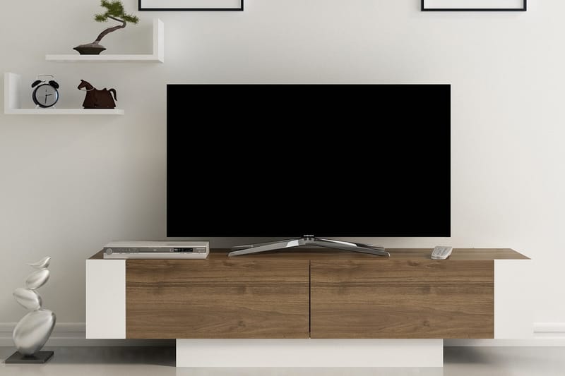 TV-Bänk Dumö 150 cm - Brun|Vit - Möbler - TV- & Mediamöbler - TV bänk & mediabänk