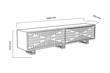 TV-Bänk Dumö 180 cm - Brun|Vit - Möbler - TV- & Mediamöbler - TV bänk & mediabänk