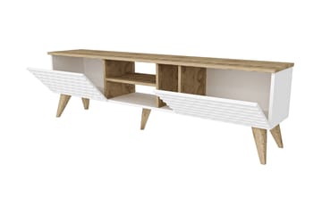 TV-Bänk Dumö 180 cm - Vit|Brun - Möbler - TV- & Mediamöbler - TV bänk & mediabänk