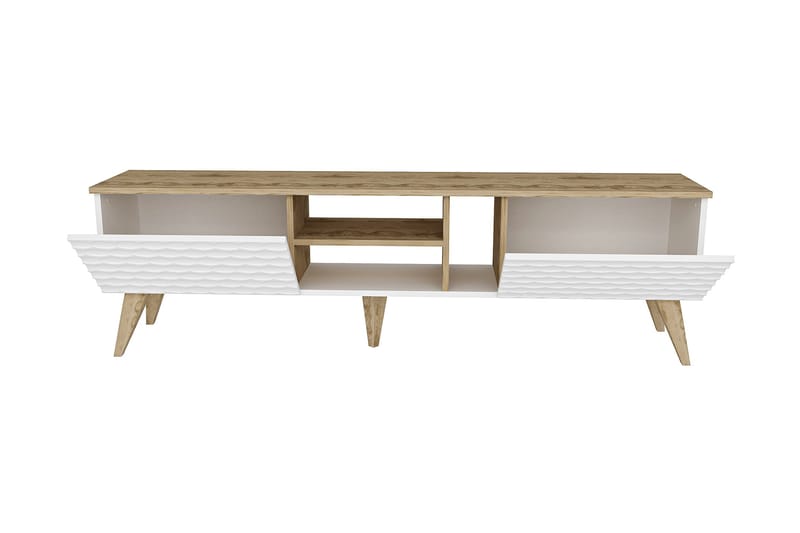TV-Bänk Dumö 180 cm - Vit|Brun - Möbler - TV- & Mediamöbler - TV bänk & mediabänk