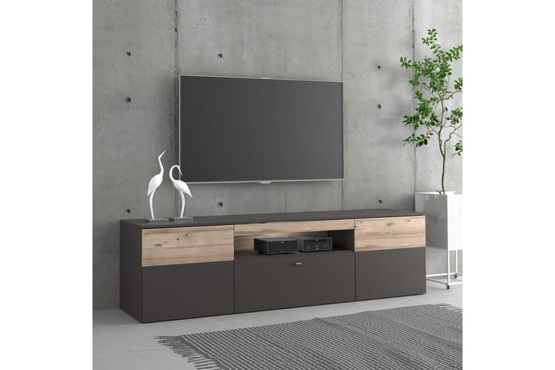 TV-Bänk Dunnington 209,8 cm - Grå|Brun - Möbler - TV- & Mediamöbler - TV bänk & mediabänk