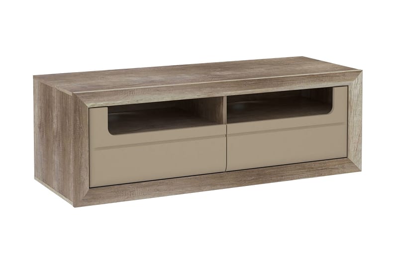 Tv-bänk Edirne 144 cm - Beige/Brun - TV bänk & mediabänk