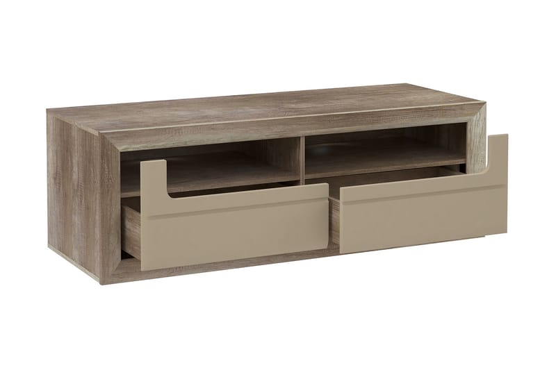 Tv-bänk Edirne 144 cm - Beige/Brun - Möbler - TV- & Mediamöbler - TV bänk & mediabänk