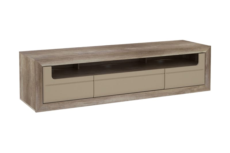 Tv-bänk Edirne 194 cm - Beige/Brun - TV bänk & mediabänk