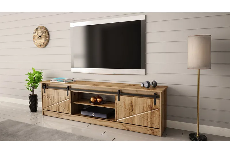 Tv-bänk - Ek - Möbler - TV- & Mediamöbler - TV bänk & mediabänk