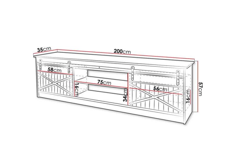 Tv-bänk - Ek - Möbler - TV- & Mediamöbler - TV bänk & mediabänk